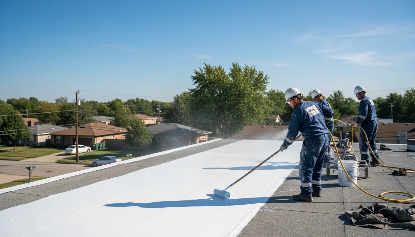 Commercial roof coating in Denton, KS near me